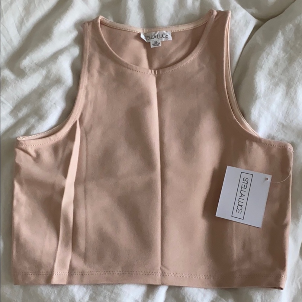 Stella Luce Pink tank top crop top size XL